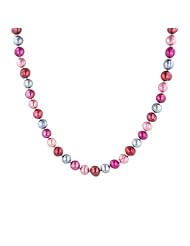 Colored Freshwater Cultured Ringed Pearl Necklace (8-9mm)