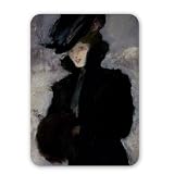 The Fur Coat by Bessie MacNicol - Mouse Mat Art247 Highest Quality Natural Rubber Mouse Mats - Mouse Mat