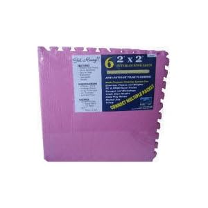 PINK 24 SQ Ft Pack foam interlocking mats anti fatigue exercise flooring safety gym multi purpose floor mat RC race track racetrack yoga pilates eva garage tradeshow booth retail