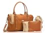 Elizabeth Leather Diaper Bag (Camel)