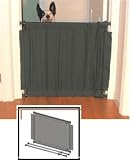 Doggie Blocker Pet Gate, Black Canvas - Large Size
