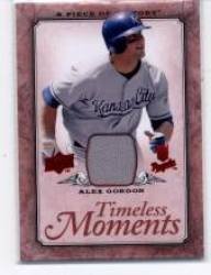 2008 UD A Piece of History Timeless Moments Jersey #23 Alex Gordon - Kansas City Royals (Piece of Authentic Jersey ) (Baseball Cards)