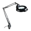 Electrix Illumination 7121-BK Fluorescent magnifier swing arm clamp-on lamp, 45 reach, black