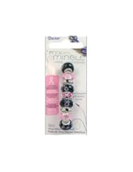 Art and Craft Supply: Darice Mix and Mingle Glass Lined Metal Beads, Black and Pink - Darice