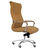 Produkt-Bild: Amstyle Milano XXL Chefsessel / Drehstuhl mit Synchronmechanik, Leder Caramel
