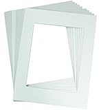 Golden State Art, Pack of 10 11x14 White Picture Mats with White Core Bevel Cut for 8x10 Pictures