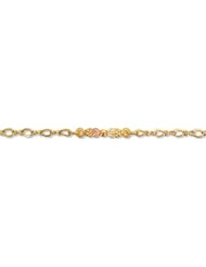 Landstroms Black Hills Gold Bracelet with Clusters of Grapes and Leaves - P713