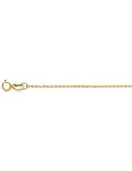 14k Solid Gold Yellow Cable Link Chain Necklace 1.1mm 16"