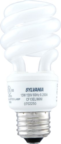 SYLVANIA 13-Watt 120-Volt Compact Fluorescent MiniTwist Lamp with Medium Base, Warm White, 12-Pack #CF13ELMTWSTCVP