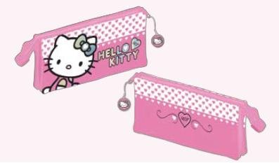 HELLO KITTY HEARTS - 3 POCKET PENCIL CASE