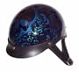 Bone Yard Blue Motorcycle Helmet