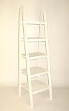 White Ladder Bookshelf - 5 Tier (White) (67.5" H x 19" W x 19" D) White Ladder Bookshelf - 5 Tier (White) (67.5" H x 19" W x 19" D)