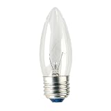 Bulbrite KR60ETC/32 60W Krystal Touch Torpedo Chandelier Bulb (B10), Medium Base