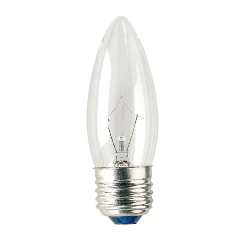 Bulbrite KR60ETC/32 60W Krystal Touch Torpedo Chandelier Bulb (B10), Medium Base
