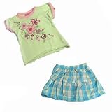 Bon Bebe - Green Tank Knit Skort Set, Available in Sizes 12 & 24 Months