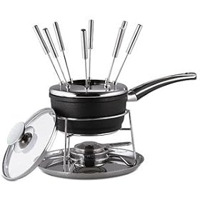 Berndes Milestone 12-Piece Nonstick Saucepan with Glass Lid and Fondue Set by Berndes