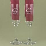 25th Anniversary Set of 2 Toasting Flutes