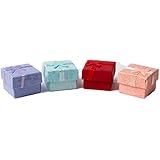 SDBING 24Pcs Cutely Small Gift Box for Ring Earrings Jewelry Hard Boxes 4x4 cm Random Color