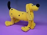 Vo-Toys Soft and Cuddle Flopspot Plush Dog Assorted Color Dog Toy