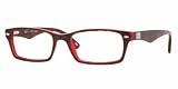 Ray Ban Eyeglasses RX5206 2444 Tortoise/Red/Demo Lens, 52mm