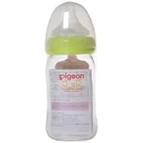 ピジョン 母乳実感哺乳びん耐熱ガラス160ml ライトグリーン