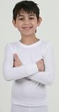 Boys Thermal Underwear Long Sleeve Vest White