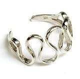 14k White Gold ZigZag Adjustable Toe Ring in White Gold