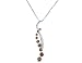 Champagne Diamond Journey Pendant 1/3 Carat in 10K White Gold with chain