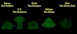 Glow In The Dark SEA MANIA 1 Set of 5 Rare Mystery Squishies
