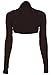 Fashion Victim, Ladies Long Sleeve Bolero Shrug, Cardigan in Black, Dark Colors, One Size 4-10