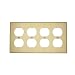 Leviton 86041 4-Gang Duplex Device Receptacle Wallplate, Thermoset, Device Mount, Ivory