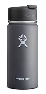 Hydro Flask 20 oz Vacuum Insulated Stainless Steel Water Bottle, Wide Mouth w/Hydro Flip Cap, Graphite