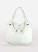 Melie Bianco White Flap Over Shoulder Bag W/Ring