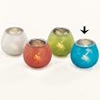 Dragonfly Flicker Votive Lantern - Turquoise (Wax or Battery Operated)
