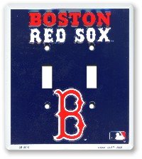 Boston Red Sox Metal Double Switch Plate Cover