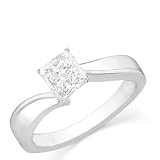 0.25 Carat VS2 - GIA Certified Diamond Solitaire Engagement Ring on 14k White Gold