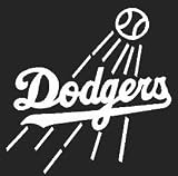 Dodgers Decal Sticker White 6