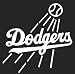 Dodgers Decal Sticker White 6