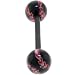 BIOPLAST Black BLAZING BASEBALL Barbell Tongue Ring