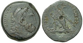 Ptolemaic Kingdom, Ptolemy VI Philometor, 180 - 145 B.C.; Bronze Obol