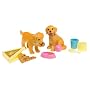 I Love Pets Barbie Golden Retriever Dog with Pizza Figure
