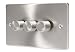 Kitchen & Housewares : SATIN CHROME 3 GANG 2 WAY 500 WATT DIMMER C357BCB