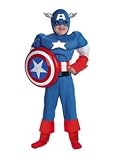  : Boys Captain America Muscle Chest Costume