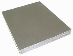 Aluminum Oxide Sanding Cloth Sheets, 9" by 11", 400 Grit, Pack of 50.