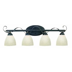 Thomas Lighting M1664-40 Palazzo Four-Light 28-1/2-Inch W by 9-Inch H Bath Light, Burnished Umber