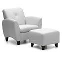 Andora Leather Chair and Ottoman