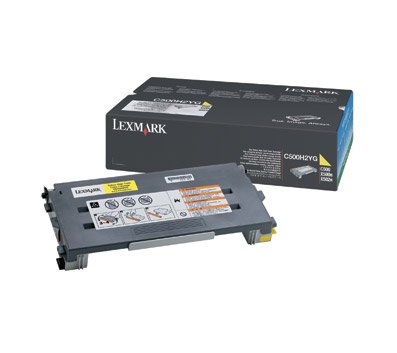 Original Lexmark C500H2YG Yellow Toner Cartridge - Retail Original Lexmark C500H2YG Yellow Toner Cartridge - Retail