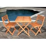 IMAGE OF Vifah Giric Folding Table & Folding Chair Outdoor Dining Set