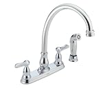 Delta Orleans 2457 Two Handle Kitchen Faucet with Spray, Chrome