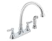 Delta 2457 Orleans Double-Handle Kitchen Faucet with Spray, Chrome